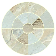 Global Stone Natural Sandstone Mint Paving Circle, 1.8m
